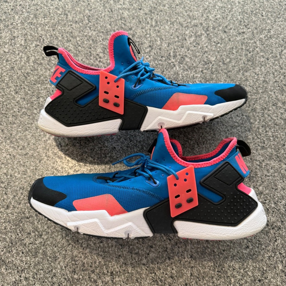 Nike Air Huarache Drift Blue Nebula Solar Red Mens Sneakers AH7334-403 Size 12